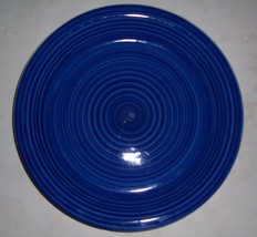 (1) Ciara Swirl Spectrum Blue Handpainted Dinner Plate - $27.09