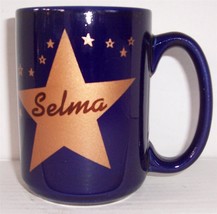 (1) Cobalt Blue &quot;Selma&quot; Stars Large Collectible Coffee Mug - £23.58 GBP