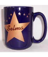 (1) Cobalt Blue &quot;Selma&quot; Stars Large Collectible Coffee Mug - $29.99