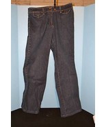 Jones New York Signature Stretch Jeans-Dark Wash-Size 6-Gripper Close Po... - £2.35 GBP