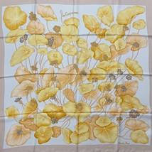 Hermes Scarf Les Capucines 90 cm Silk orange yellow flower Carre 35&quot; - £461.87 GBP