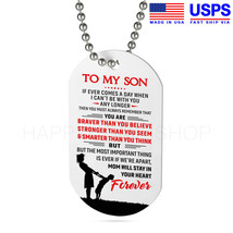 Dog Tag Birthday Gift for Son from Mother will stay in your Heart Forever -D327 - £27.95 GBP+