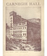 1944 OCTOBER 26-31st CARNEGIE HALL PROGRAM OPERA NYC - $55.49