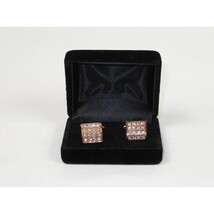 Men's Fashion Cufflinks By J.Valintin Silver/Gold Plated With Crystals JVC-15 image 3