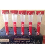 Moonrays Solar Christmas Holiday Pathlights - NEW Lot Of 5 Lights - Snow... - £10.34 GBP