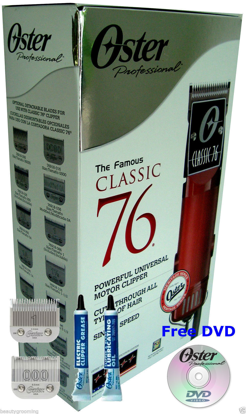 Primary image for OSTER Professional CLASSIC 76 Hair Clipper 76076-010 Blades 76918-086  76918-026