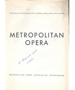 1957-58 METROPOLITAN OPERA PROGRAM &amp; TICKET MAX RUDOLF - $55.49