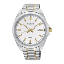 Seiko  Quartz Analog White Dial Gold Hands Watch SUR279P1 - £78.24 GBP