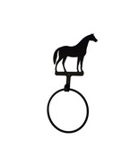 Wrought Iron Towel Ring Horse Bathroom Kitchen Home Decor Accent Animal ... - £12.94 GBP