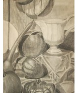 1961 ORIGINAL SIGNED T. NELSON STILL LIFE CHARCOAL ART - €115,23 EUR