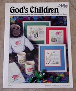 12-Page Cross Stitch GOD&#39;S CHILDREN Samplers Giraffe Monkey Penguin Kang... - £5.60 GBP