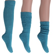 AWS/American Made Cotton Slouch Boot Socks Shoe Size 5 to 10 (Capri 3 Pair) - £13.95 GBP