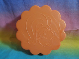 2004 Origin Products Polly Pocket Flower Shaped Plastic Clip-on Case Part Orange - $2.51