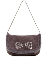 UGG Bag Alloway Convertible Satchel Clutch Grey Swarovski Crystal Bow Ne... - $168.09 CAD