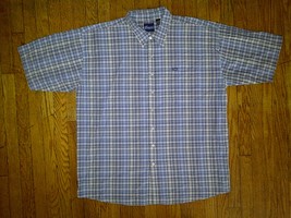 Enyce Hip Hop Urban Blue Gray Grey Button Down Up Front Shirt 3xl XXXL 3x - £7.85 GBP