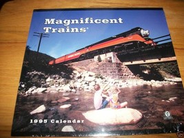 Home Treasure 1995 Magnificent Train Railroad Locomotive Photography Cal... - $14.24
