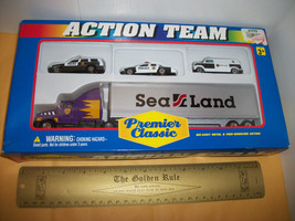 Toy Gift Police Vehicle Set Die-Cast Metal Wheel Action Team Sea Land Semi Truck - £14.94 GBP