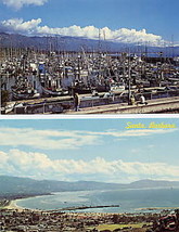 Santa Barbara California Postcard Set Paper Decor Post Card Pair Home Tr... - $9.49