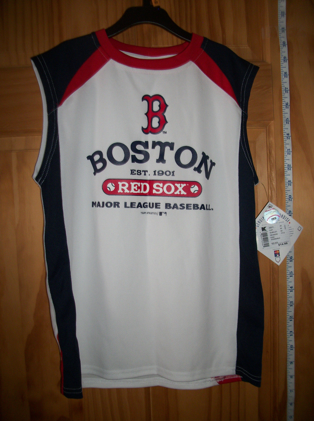 Primary image for Baseball MLB Boy Clothes Large Boston Red Sox Jersey Youth Base Ball Shirt Top