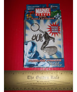 Marvel Heroes Superhero Puzzle Keychain Toy Silver Surfer Metal Puzzling... - $18.99