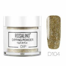 Rosalind Nails Dipping Powder - Gradient Effect - Durable - *GOLD GLITTER* - $2.50