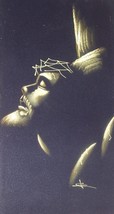 1970's "Jesus Christ On The Cross" Velvet Canvas Art - $94.49