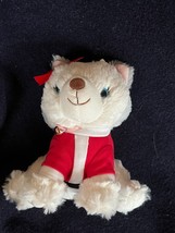 Gently Used Hallmark Plush Gray &amp; White Cute HUSKY Girl BELLE Puppy Dog w Red - £9.02 GBP