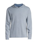 Vince Men&#39;s Jacquard Pared-Back Hoodie in Morning Blue Dove Grey-Large - £70.79 GBP