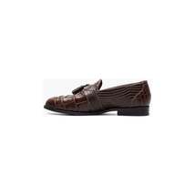 Stacy Adams Santana II Moc Toe Tassel Slip On Shoe Animal Print Cognac 25574-221 image 4