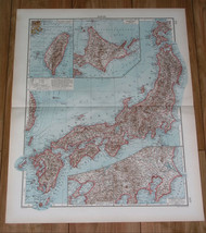 1930 Original Vintage Map Of Japan Taiwan Tokyo Osaka - $29.24