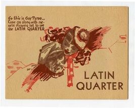 The World Famous Latin Quarter Souvenir Photo Cover New York Night Club  - $13.86