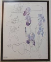 1977 Millicent Tomkins &quot;Iris&quot; Musical Instrument Print - £226.71 GBP