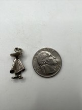 Vintage Mexican Sterling Silver Sombrero Pancho Ranchero Figurine Charm 925 - £12.55 GBP