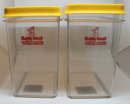 Robin Hood Wild Oats Frig O Seal Set of 2 Storage Container Lid Clear AS-IS - £72.99 GBP