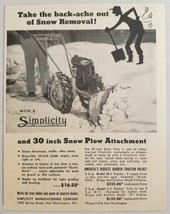 1950 Print Ad Simplicity Garden Tractor Snow Plow Attachment Port Washington,WI - £7.79 GBP