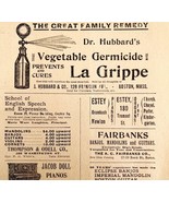 Dr Hubbard Germicide Advertisement 1900 Victorian Quack Medicine Boston ... - $35.07 CAD