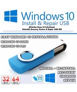 Windows 10 Home Pro USB Reinstall Upgrade Install Repair Restore With Drivers - £18.02 GBP