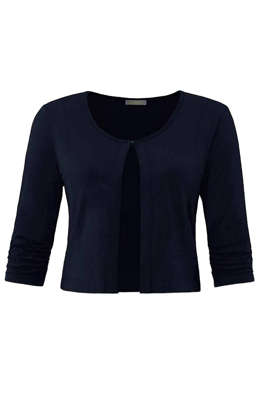 Dolcezza Basic Essential Front Tie Cardigan Navy - $30.00