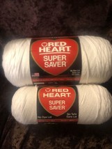 Red Heart Super Saver 1 Jumbo Yarn-White -E302C-311  1 Super Saver. Lot ... - $15.85