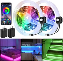 Motion Activated Under Bed Light Strips, 2X9.8Ft Rgb Motion Sensor Led Light - $39.97