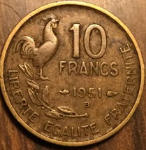 1951 France 10 Francs Coin - £1.35 GBP