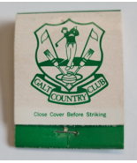 GALT COUNTRY CLUB ADVERTISING MATCHBOOK VINTAGE CANADA GOLF AND CURLING ... - $17.81 CAD