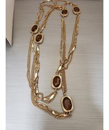 1967 Sarah Coventry Golden Embers Faux Topaz Necklace - $279.87 MXN