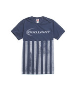 JUNK FOOD  BUD LIGHT BLUE  Crew T-Shirt  MEN&#39;S GUYS GREY TEE NEW $28 - £13.34 GBP