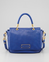 Nwt Marc By Marc Jacobs Too Hot To Handle Leather Satchel Bag Bauhaus Blue $450+ - £227.26 GBP