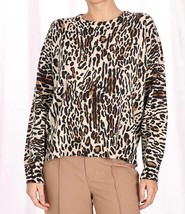 Minnie Rose cashmere oversized crew sweater in Leopard - size XS/S - £178.59 GBP