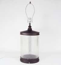 Corrugated Glass Table/Desk Lamp ~ Transparent w/Water Beaded Look #2840620 - £46.96 GBP