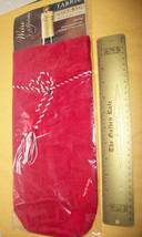 Home Holiday Red Fabric Wine Bottle Gift Bag Sack Tag Cover-Up New Party... - $9.49