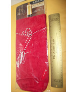Home Holiday Red Fabric Wine Bottle Gift Bag Sack Tag Cover-Up New Party... - £7.46 GBP