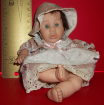Toy Treasure Baby Doll Gigo Comical Pouty Vinyl Face Bean Bag Body Pink Heart - £7.42 GBP